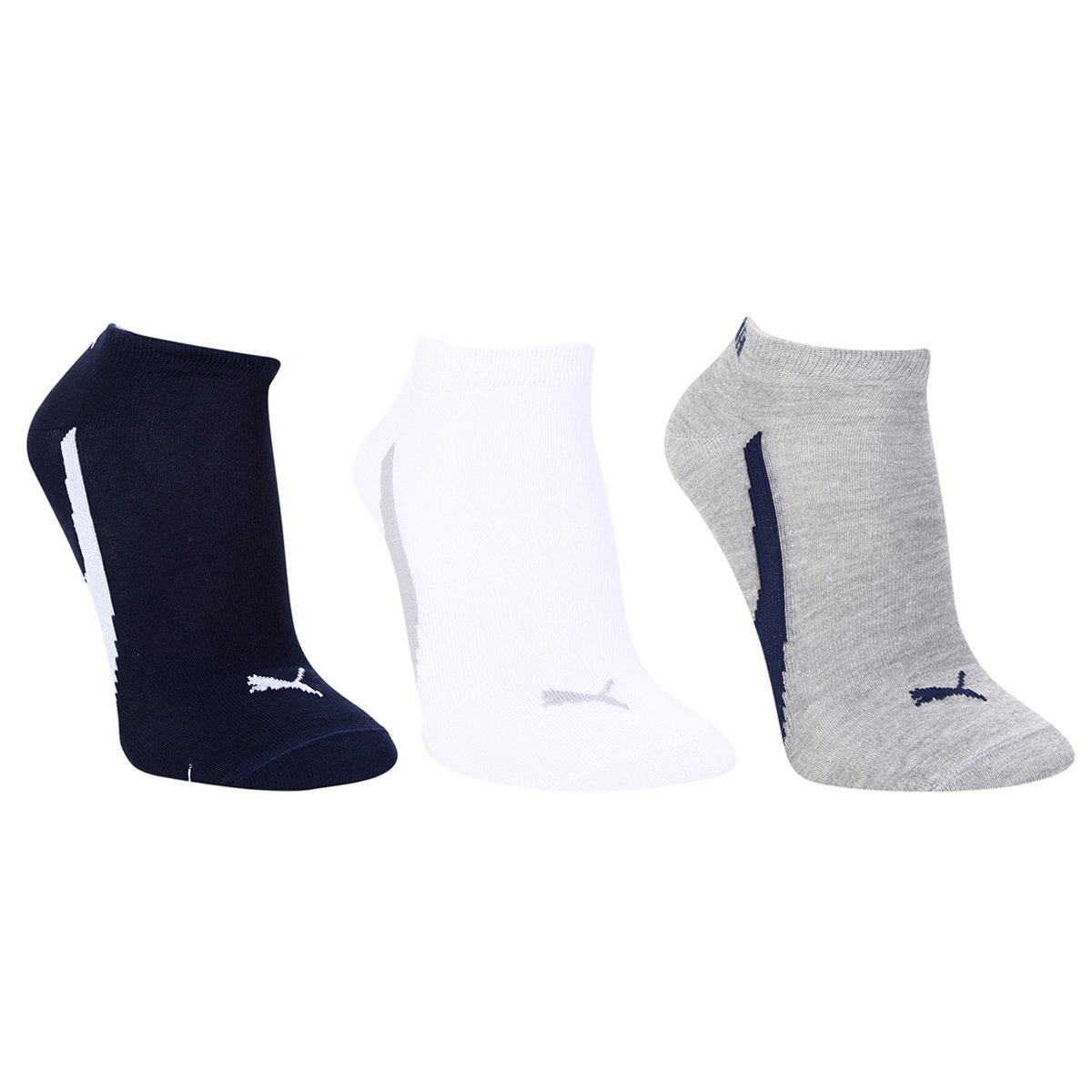Meia Cano Baixo Puma Logo Pacote c/ 3 Pares