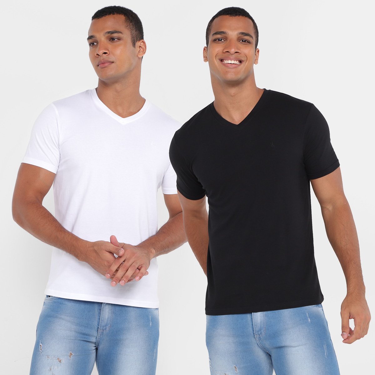 Kit Camisetas Lupo Básicas 2 Peças Masculinas