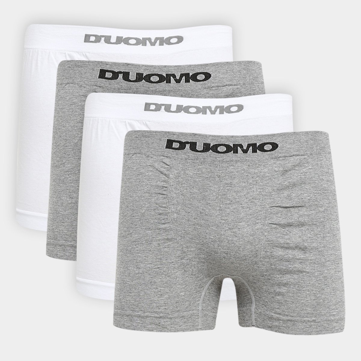 Kit Cuecas Boxer Duomo Sem Costura Algodão 4 Peças