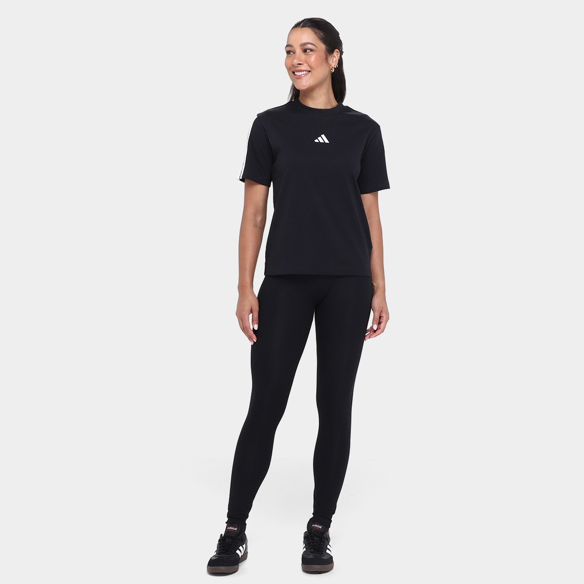 Camiseta Adidas 3 Stripes Feminina - Tam: P - 3