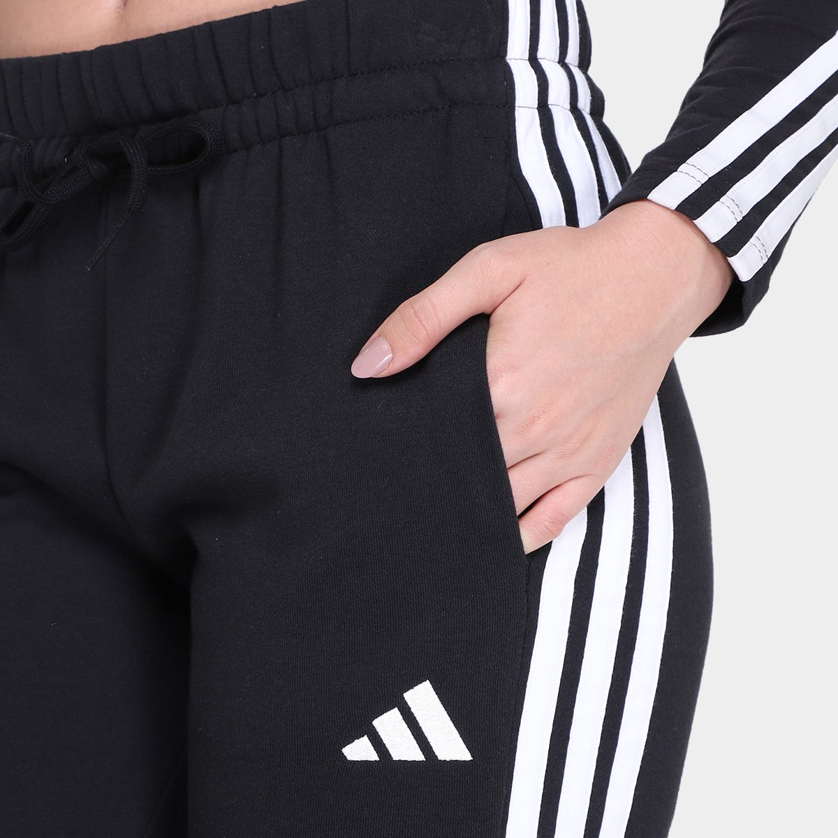 Calça Adidas French Terry 3 Stripes Feminino - Tam: P - 2