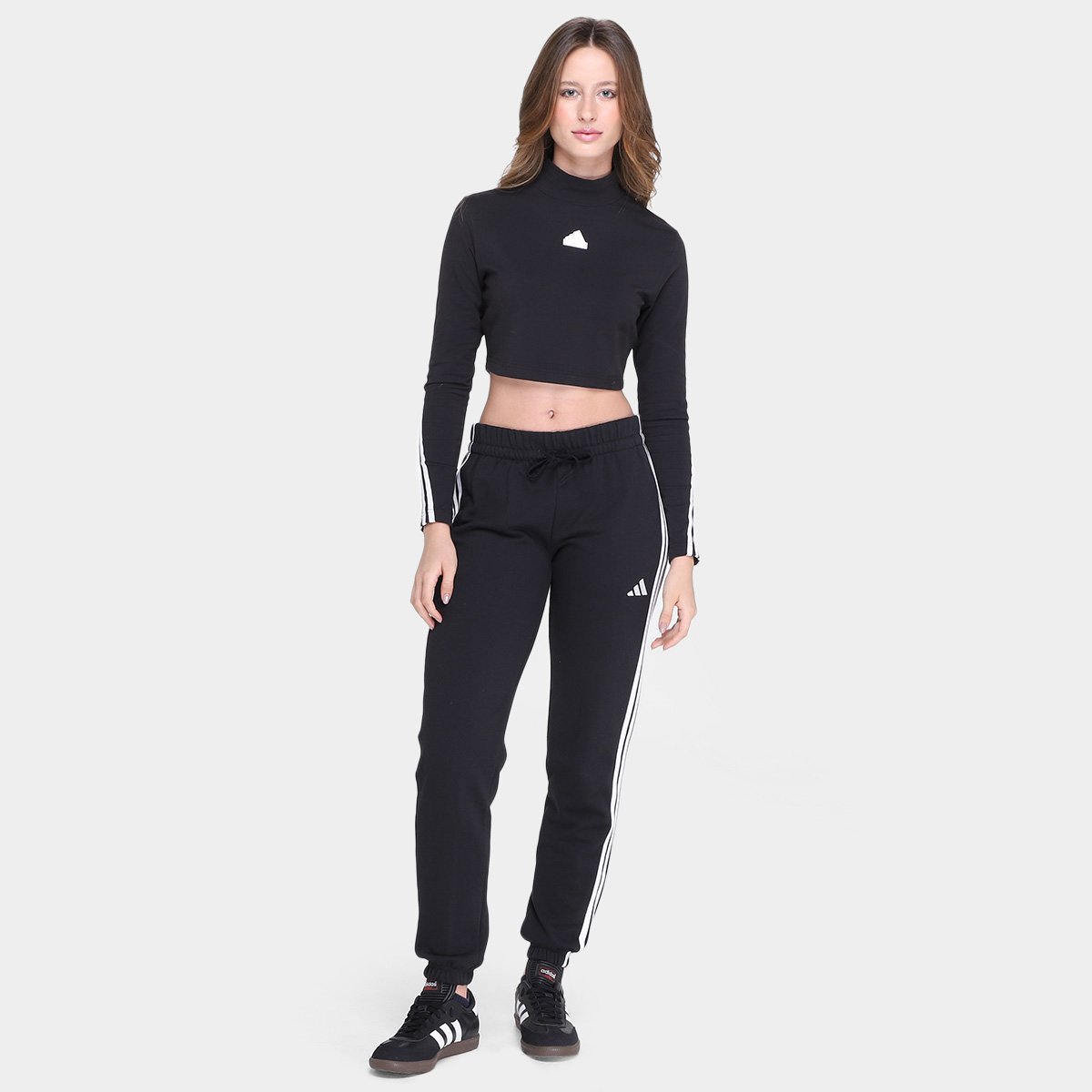 Calça Adidas French Terry 3 Stripes Feminino - Tam: P - 3