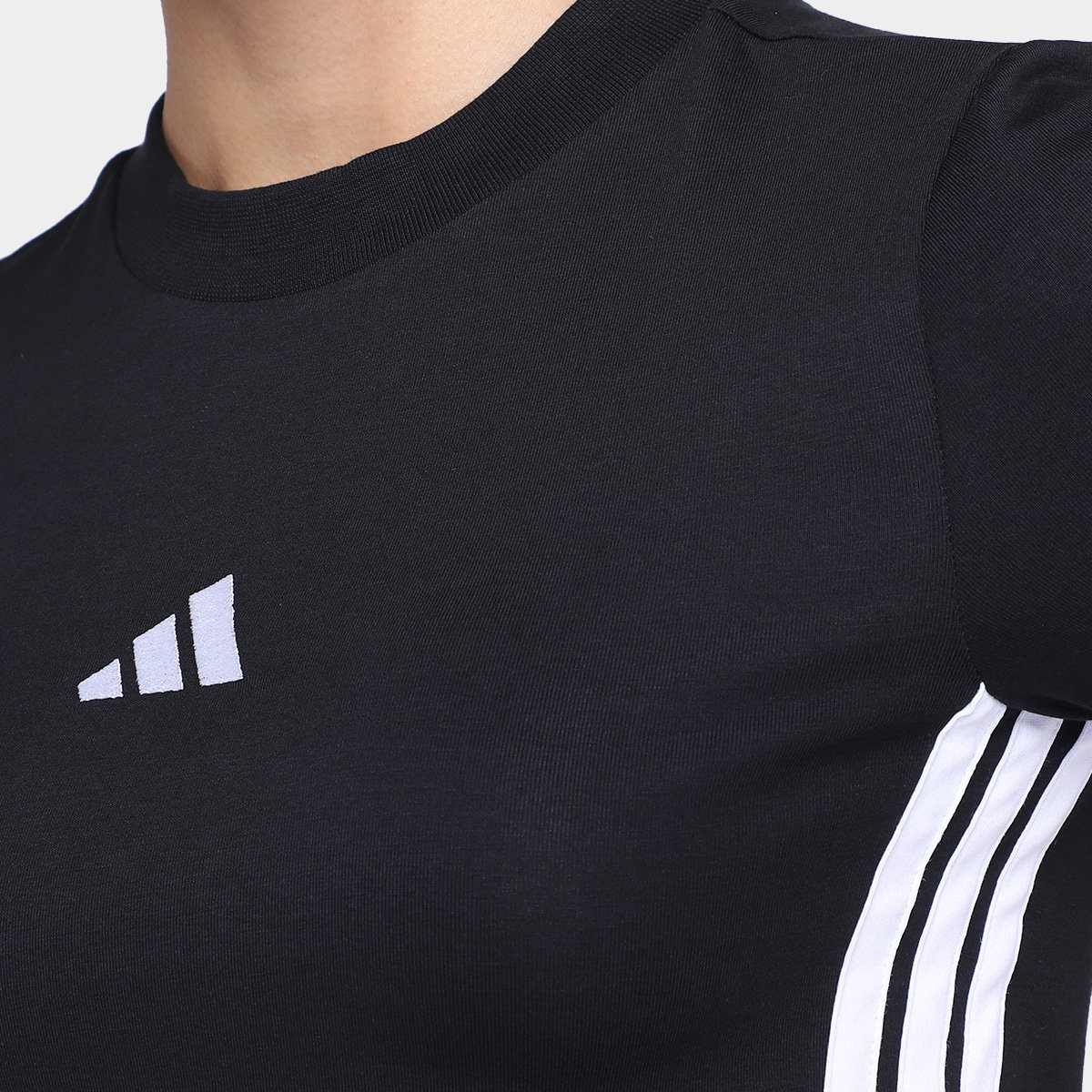 Camiseta Adidas Slim 3 Stripes Feminina - Tam: P - 2