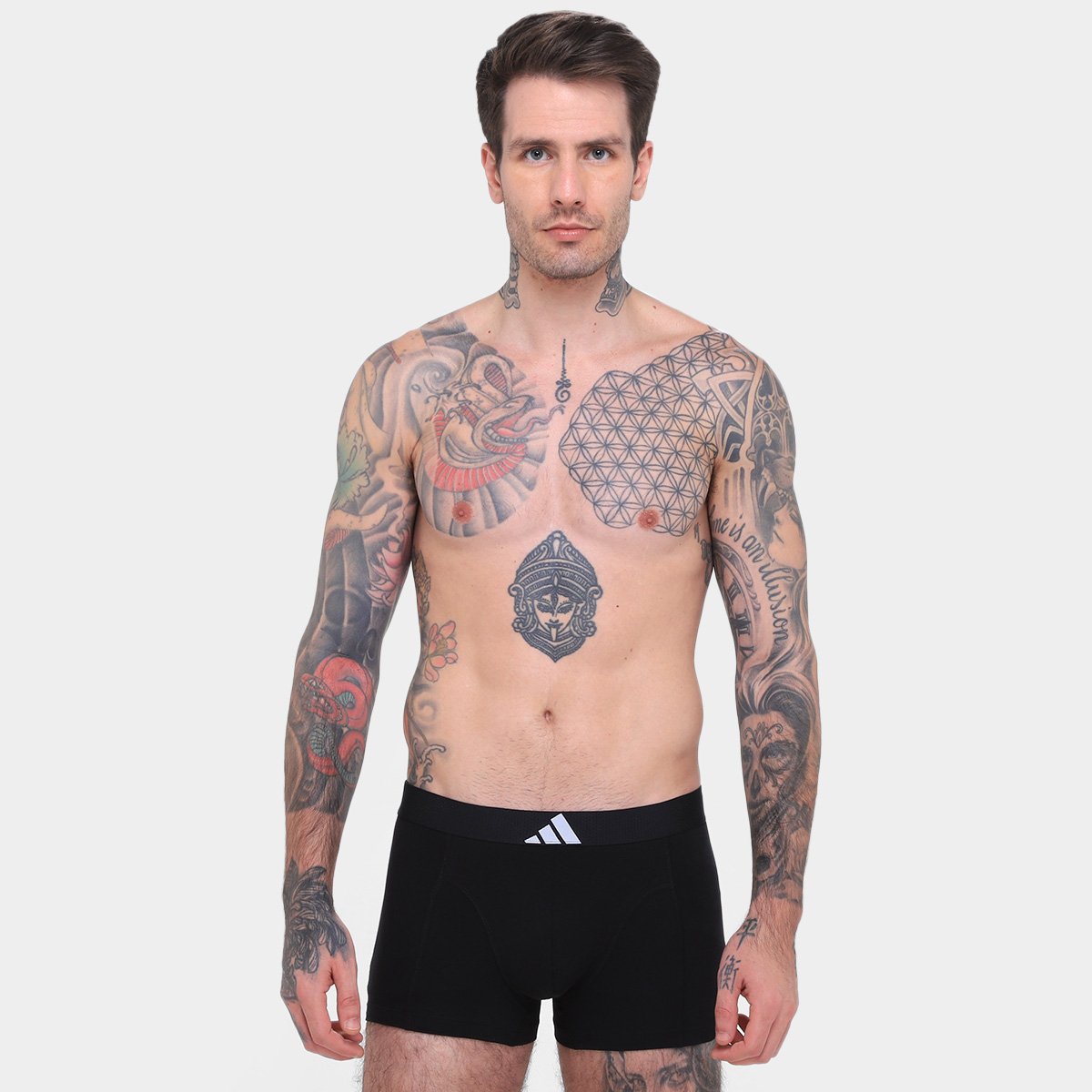 Kit Cueca Boxer Adidas 3 Peças - Tam: P - 1