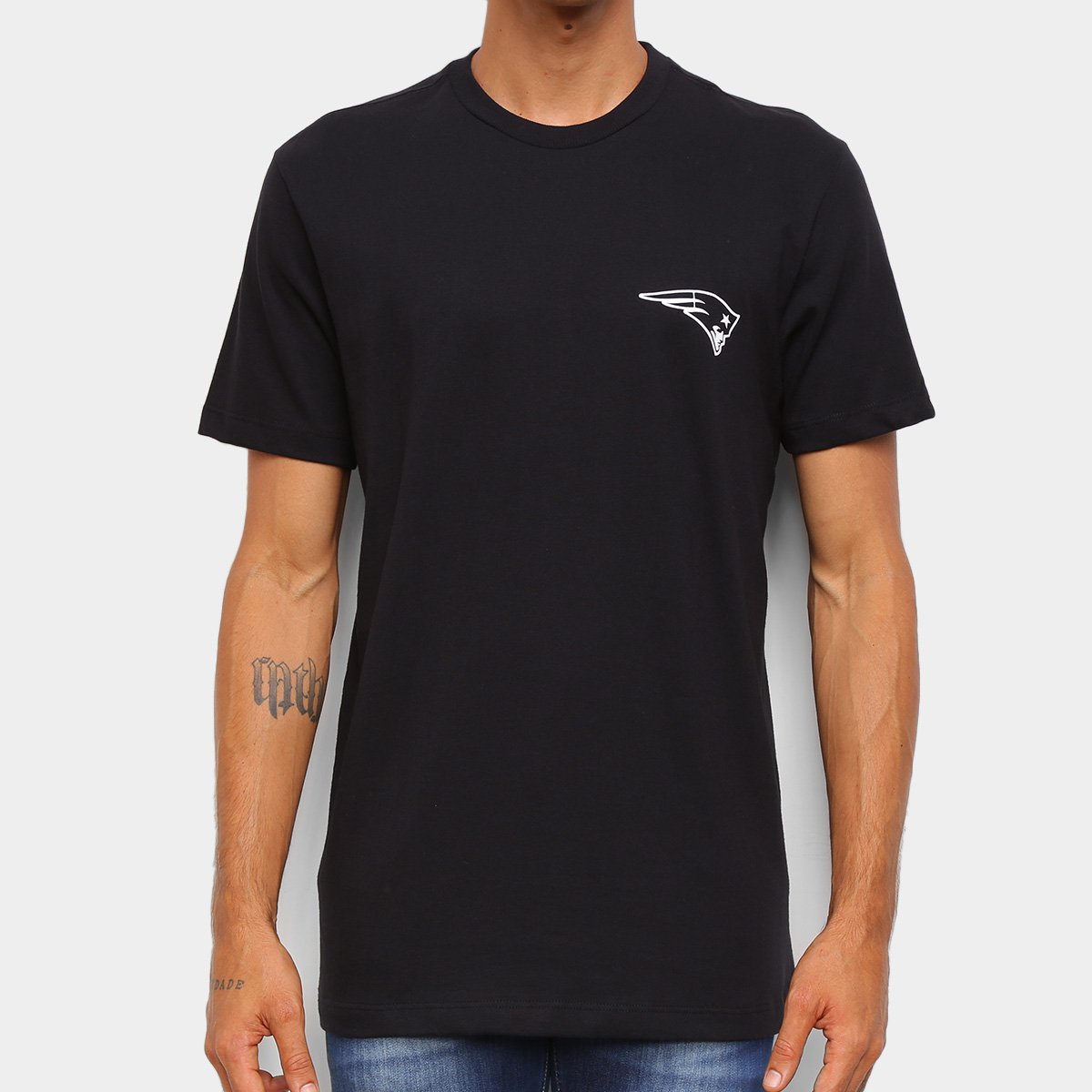 Camiseta Black Pack NFL New England Patriots New Era Logo Shield Masculina