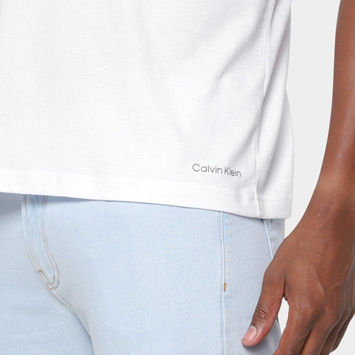 Kit Camiseta Calvin Klein Casual Masculina - 2 Peças - Tam: P - 5