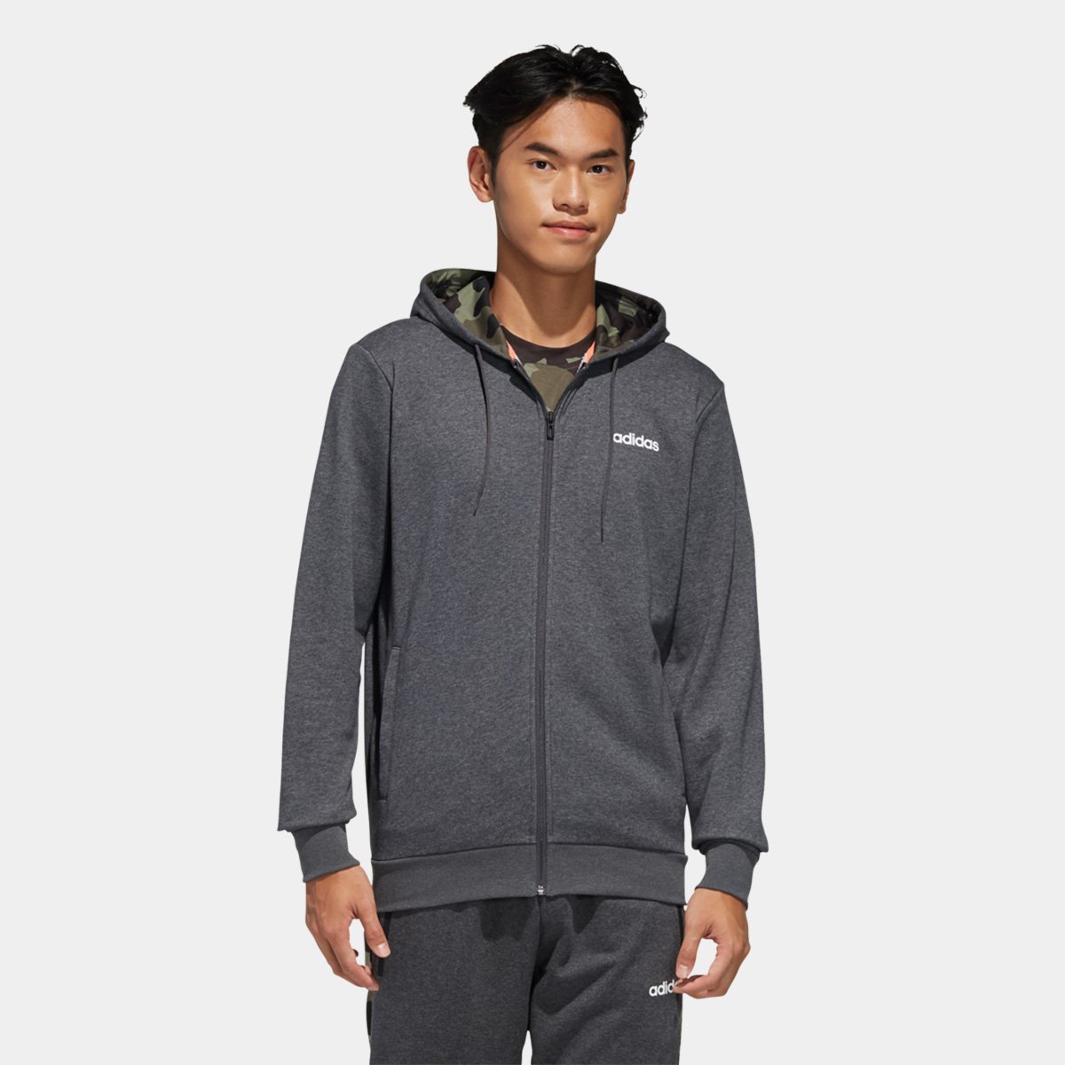 Jaqueta Moletom Adidas Fast And Confident Camo Masculina