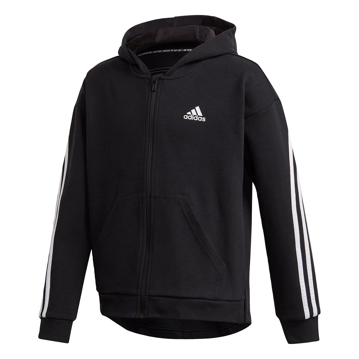 Jaqueta Infantil Adidas Doubleknit 3s c/ Capuz Feminina