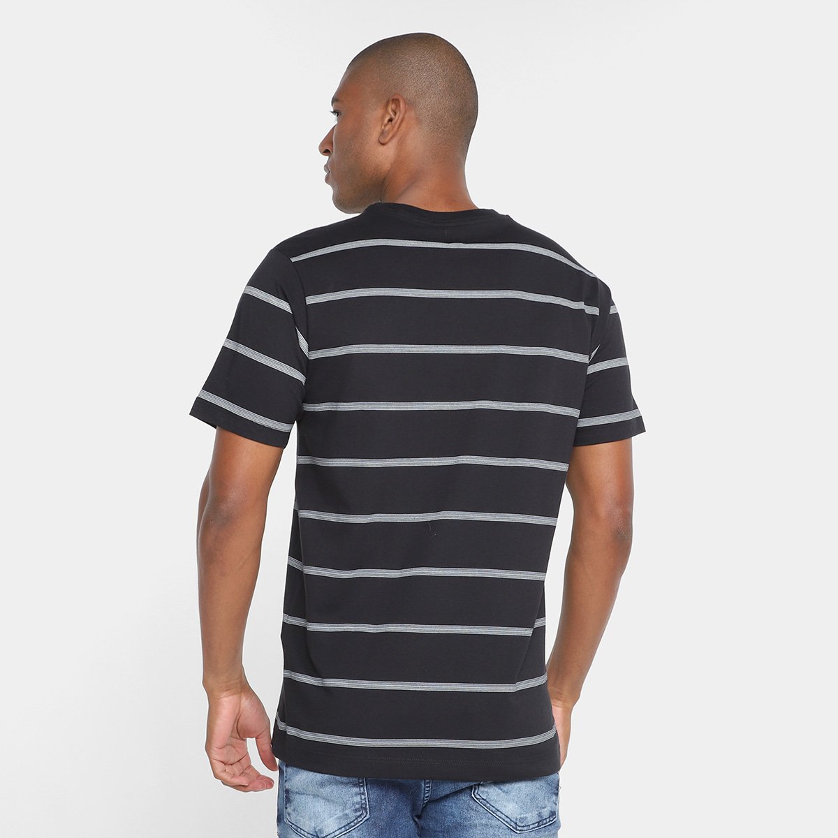 Camiseta DC Shoes Smal Stripe Masculina - Tam: P - 1