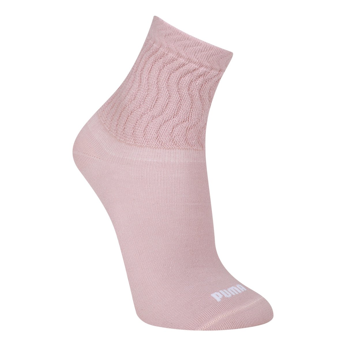 Kit Meia Puma Cano Médio Esportiva C/ 2 Pares Feminina - Tam: 34/39 - 1