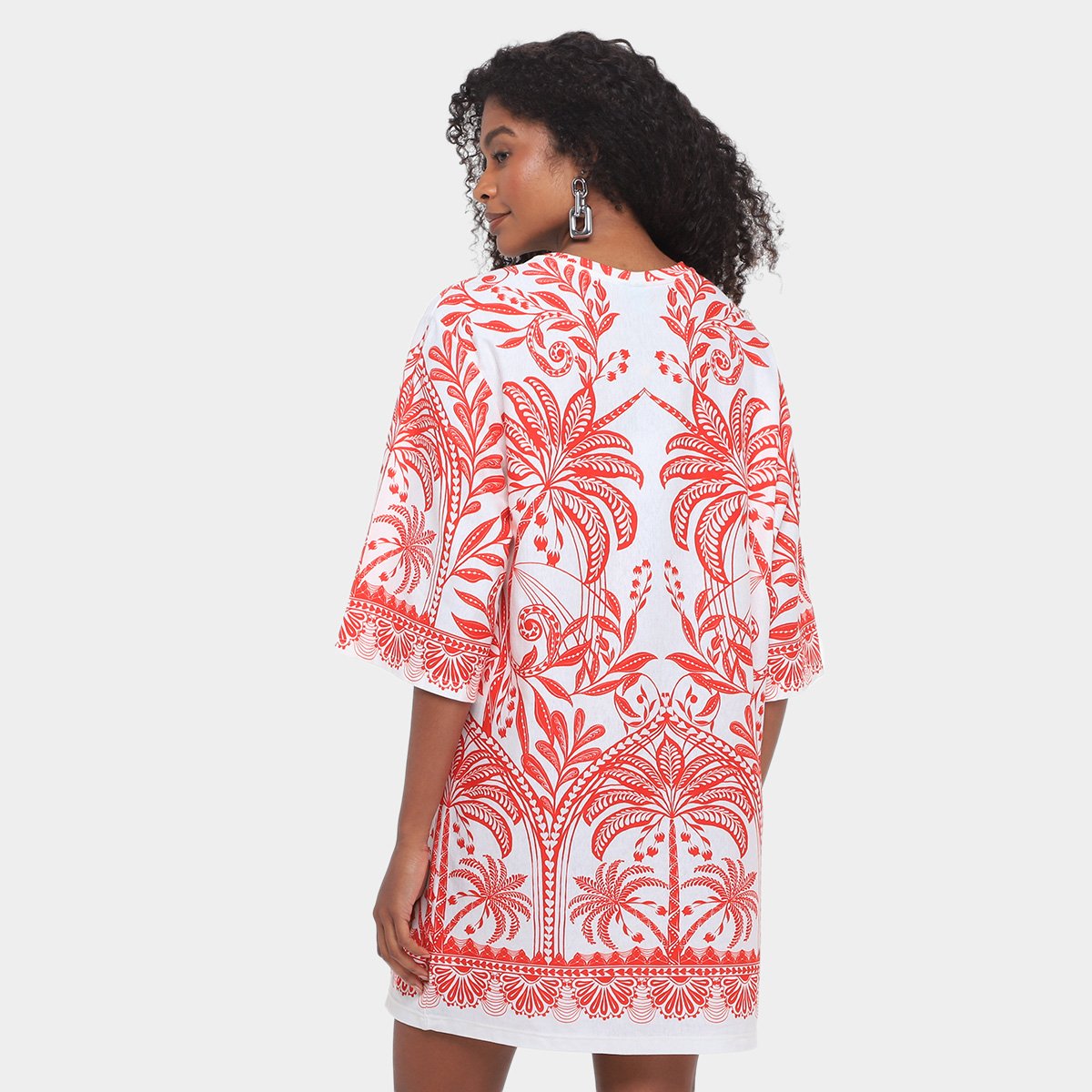 Vestido Farm T-Shirt Big Coqueiro De Flor - Tam: P - 1