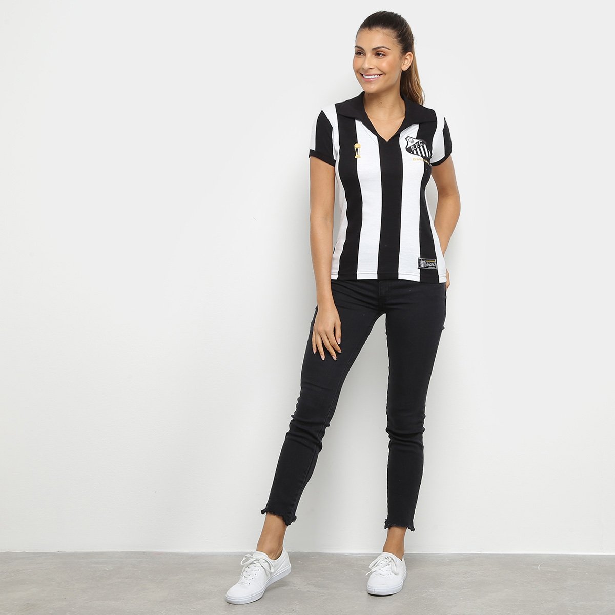 Camisa Santos 1963 Listrada Retrômania Feminina - Tam: P - 2