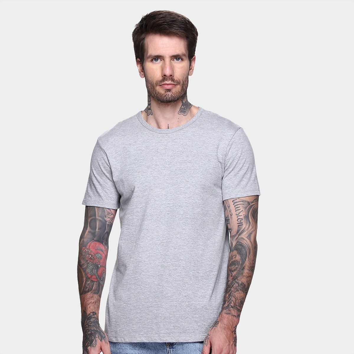 Kit Camiseta Hering Slim Masculina 5 Peças - Tam: G - 1