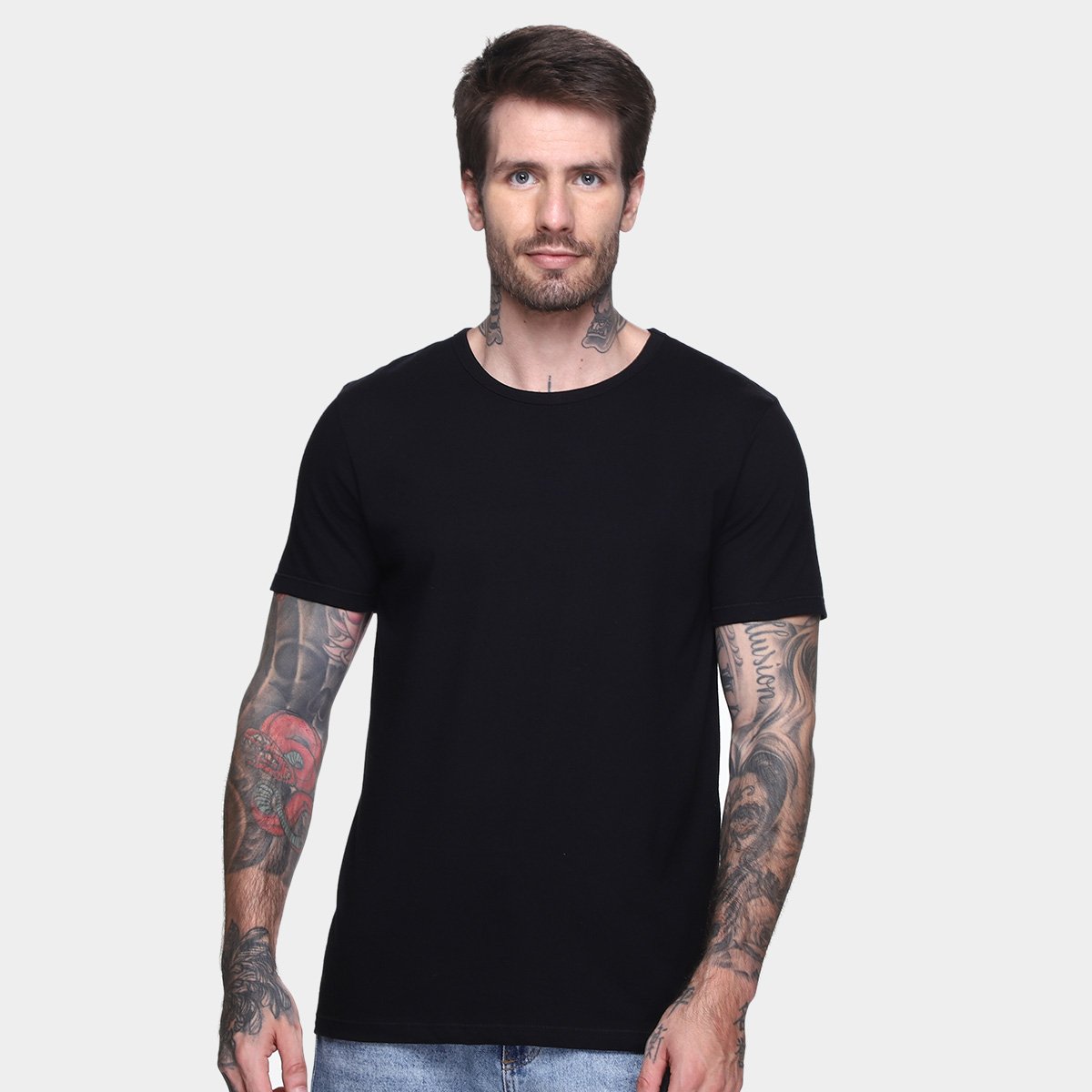 Kit Camiseta Hering Slim Masculina 5 Peças - Tam: G - 3