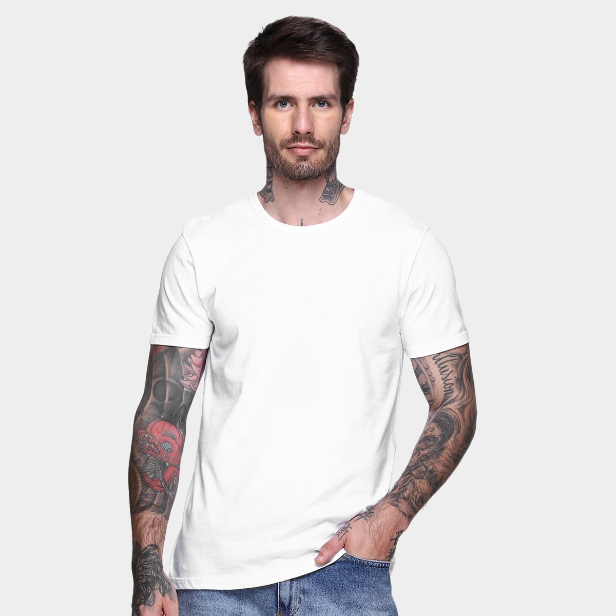 Kit Camiseta Hering Slim Masculina 5 Peças - Tam: G - 4