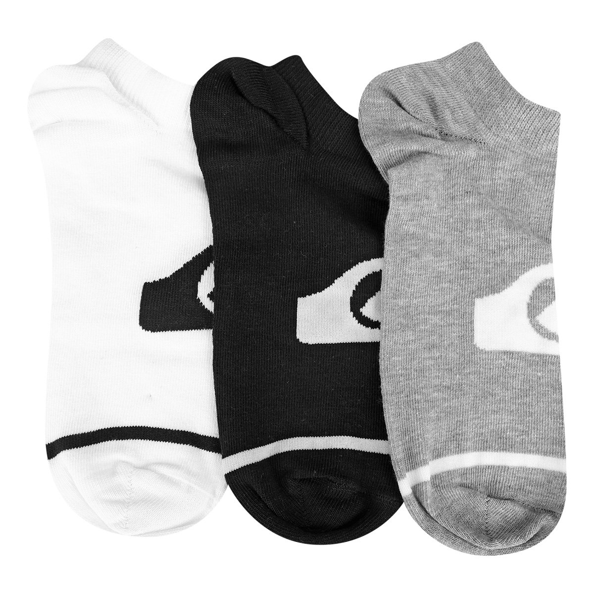 Kit Meia Quiksilver Invisivel C/ 3 Pares Masculina - Tam: 39/42 - 4