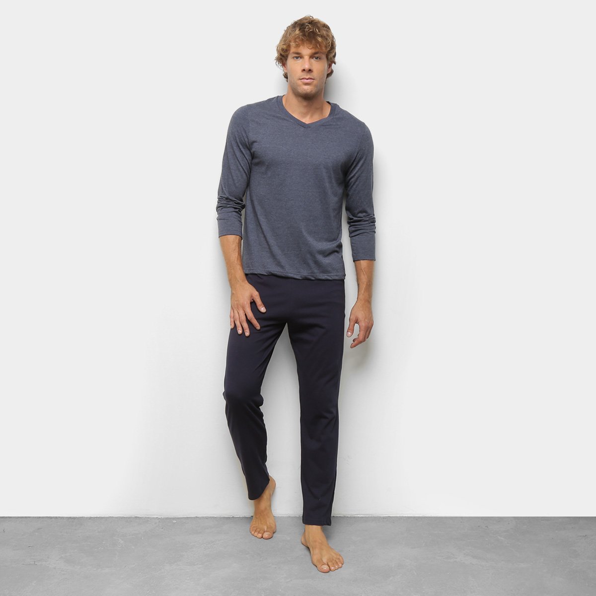 Pijama Hering Longo Liso Masculino