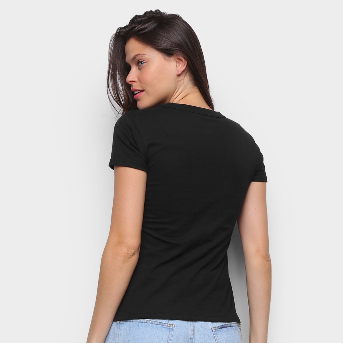 Kit Camiseta Básica Hering Manga Curta Feminina 2 Peças - Tam: P - 2