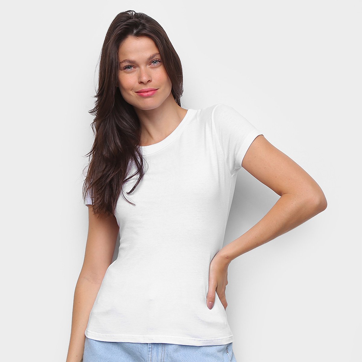 Kit Camiseta Básica Hering Manga Curta Feminina 2 Peças - Tam: P - 3