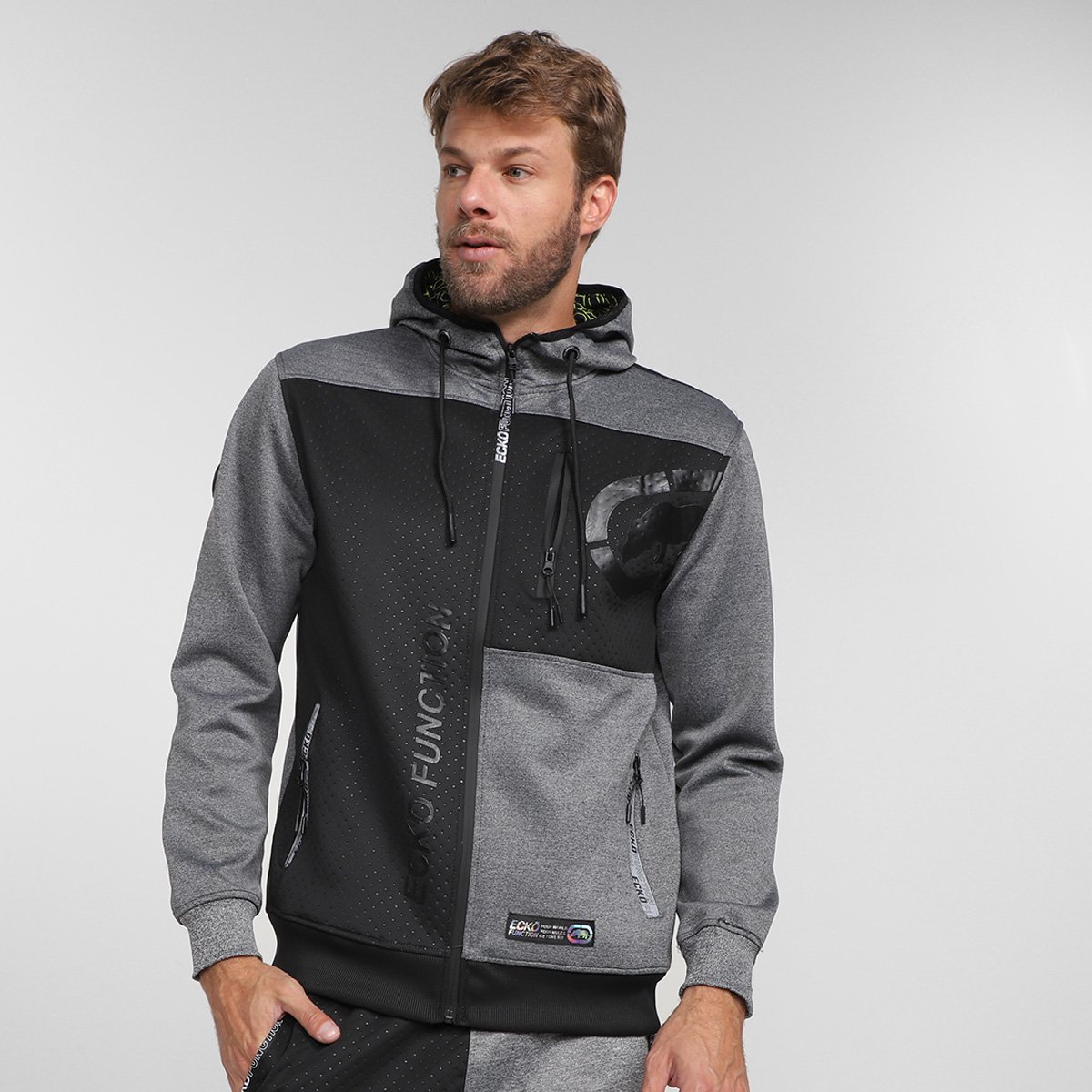 Jaqueta Ecko Estampada Com Capuz Masculina