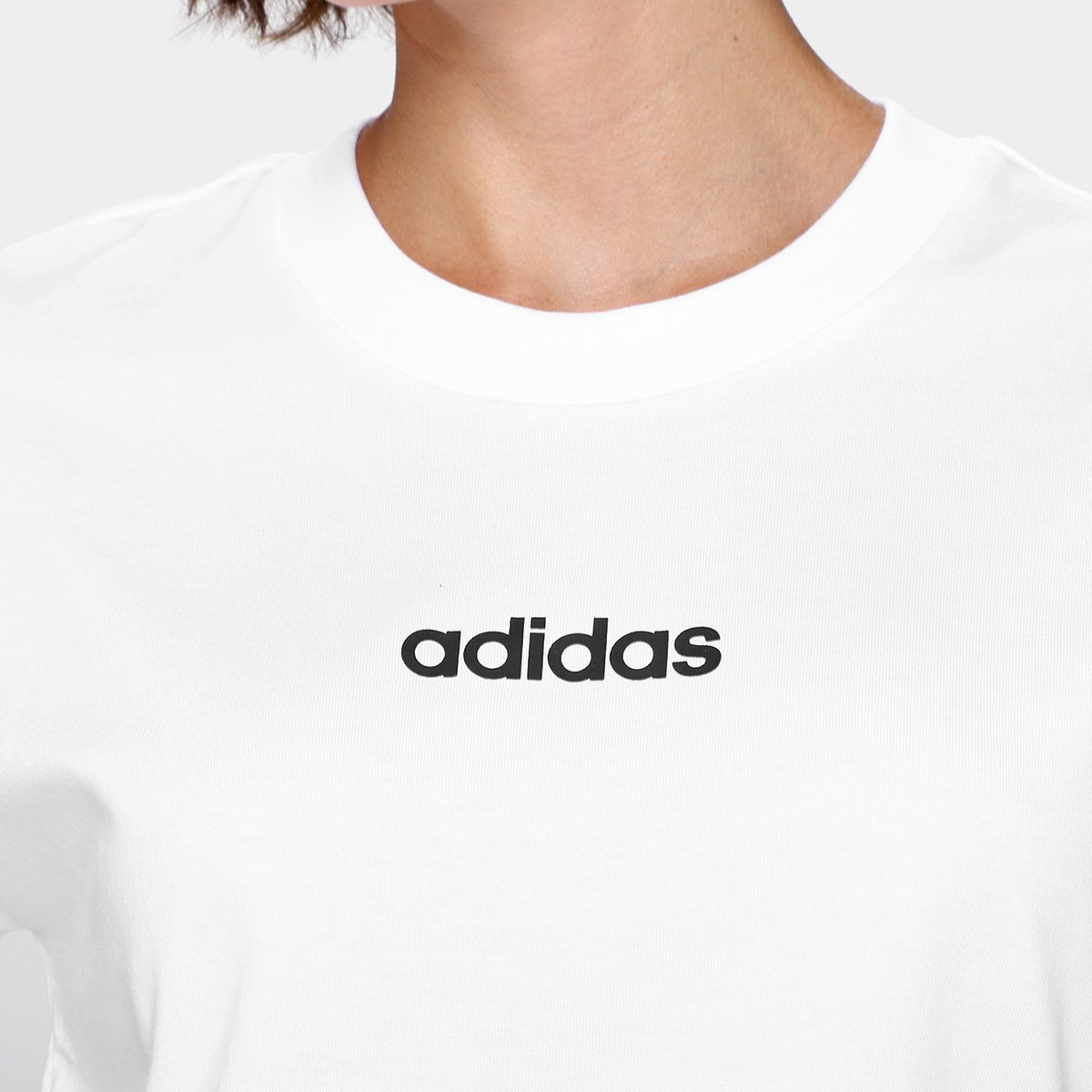 Camiseta Adidas Logo Linear Feminina - Tam: P - 2