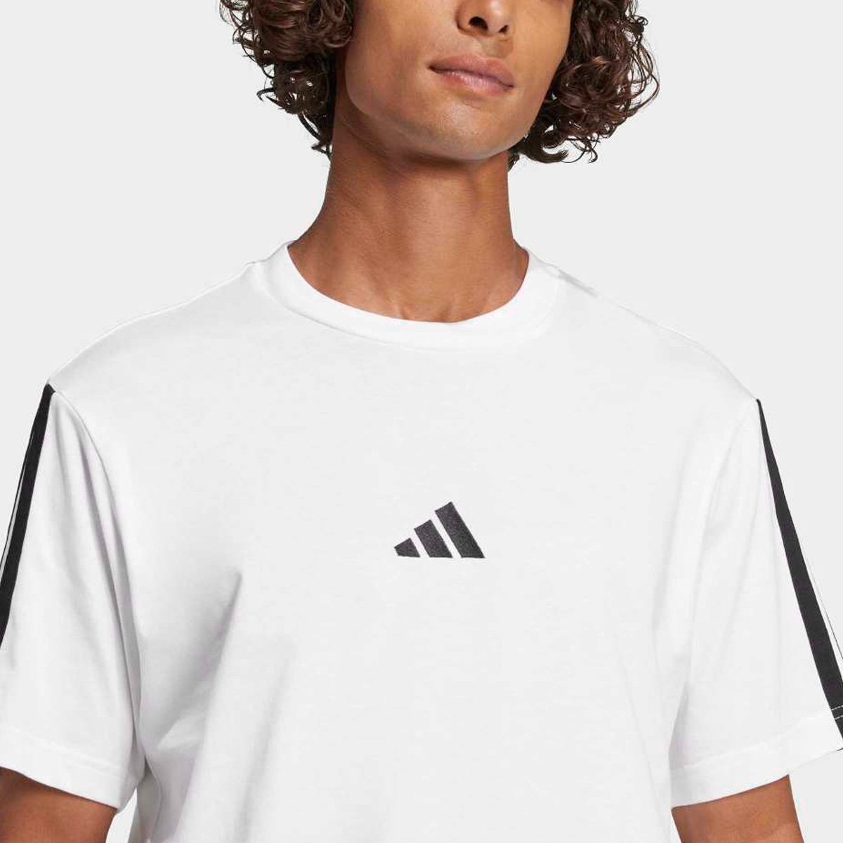 Camiseta Adidas Casual 3 Listras Masculina - Tam: P - 2