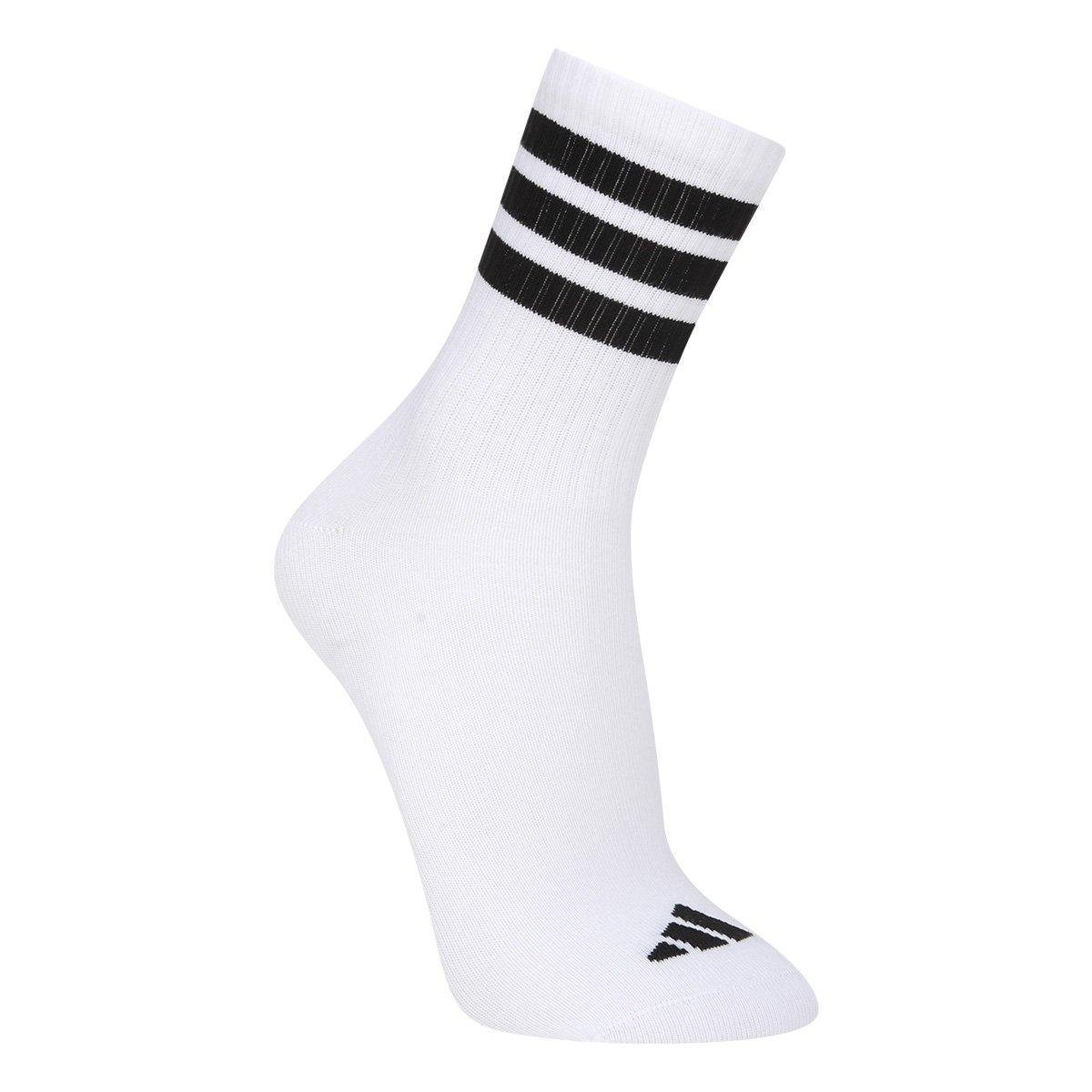 Kit Meia Infantil Adidas Crew Com 3 Pares - Tam: 29/31 - 1