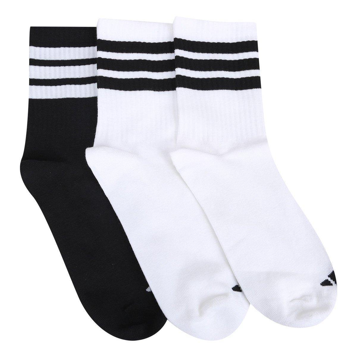Kit Meia Infantil Adidas Crew Com 3 Pares - Tam: 29/31 - 3