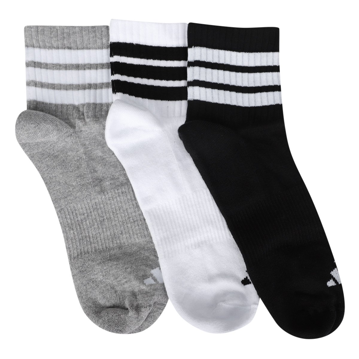 Kit Meia Adidas Mid - 3 Pares - Tam: M - 4
