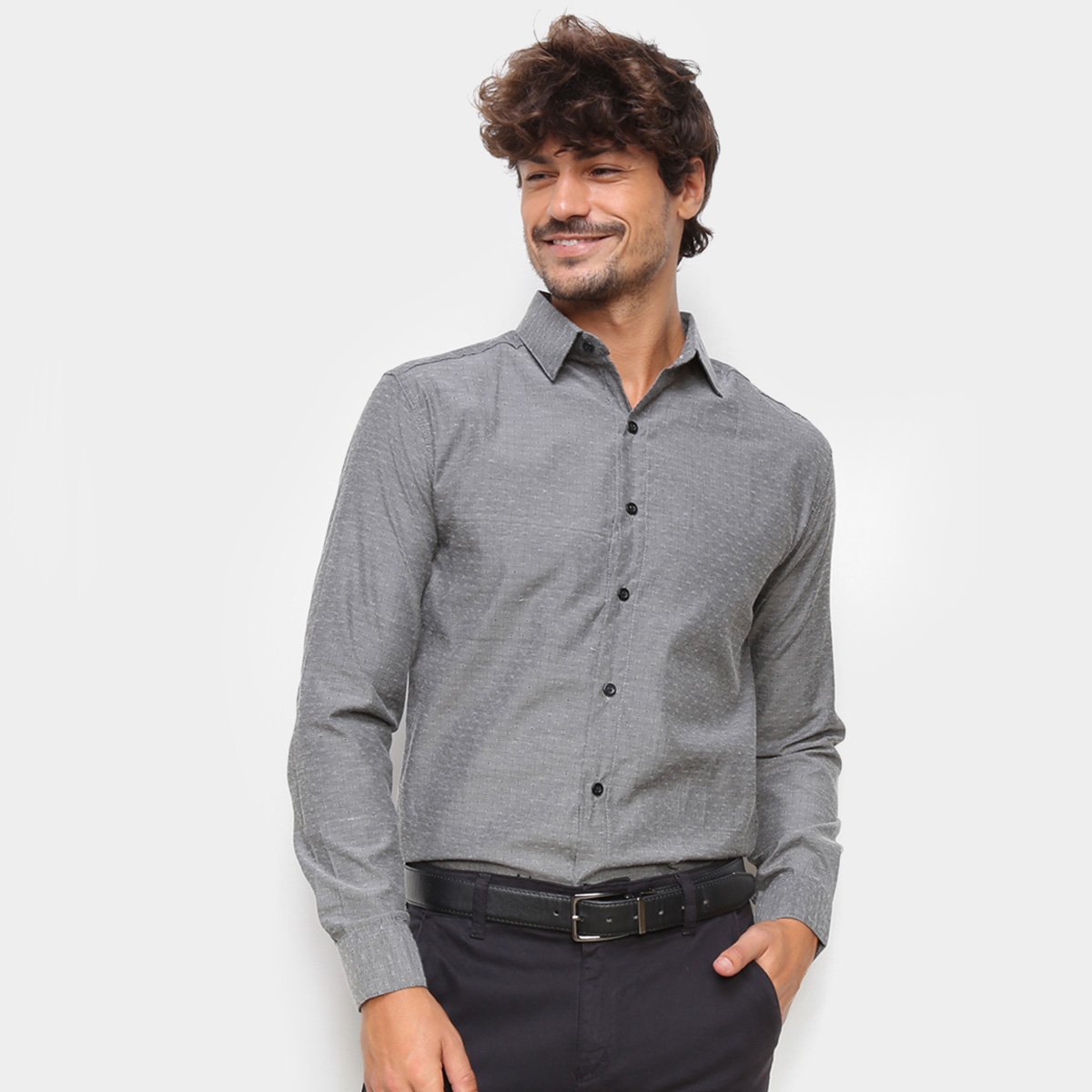 Camisa Social Manga Longa Milano Califórnia Masculina