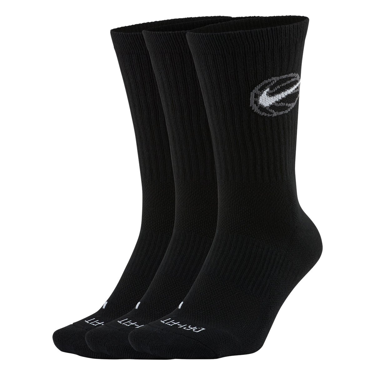Meia Nike Cano Alto NBA Crew Everyday Bball c/ 3 pares