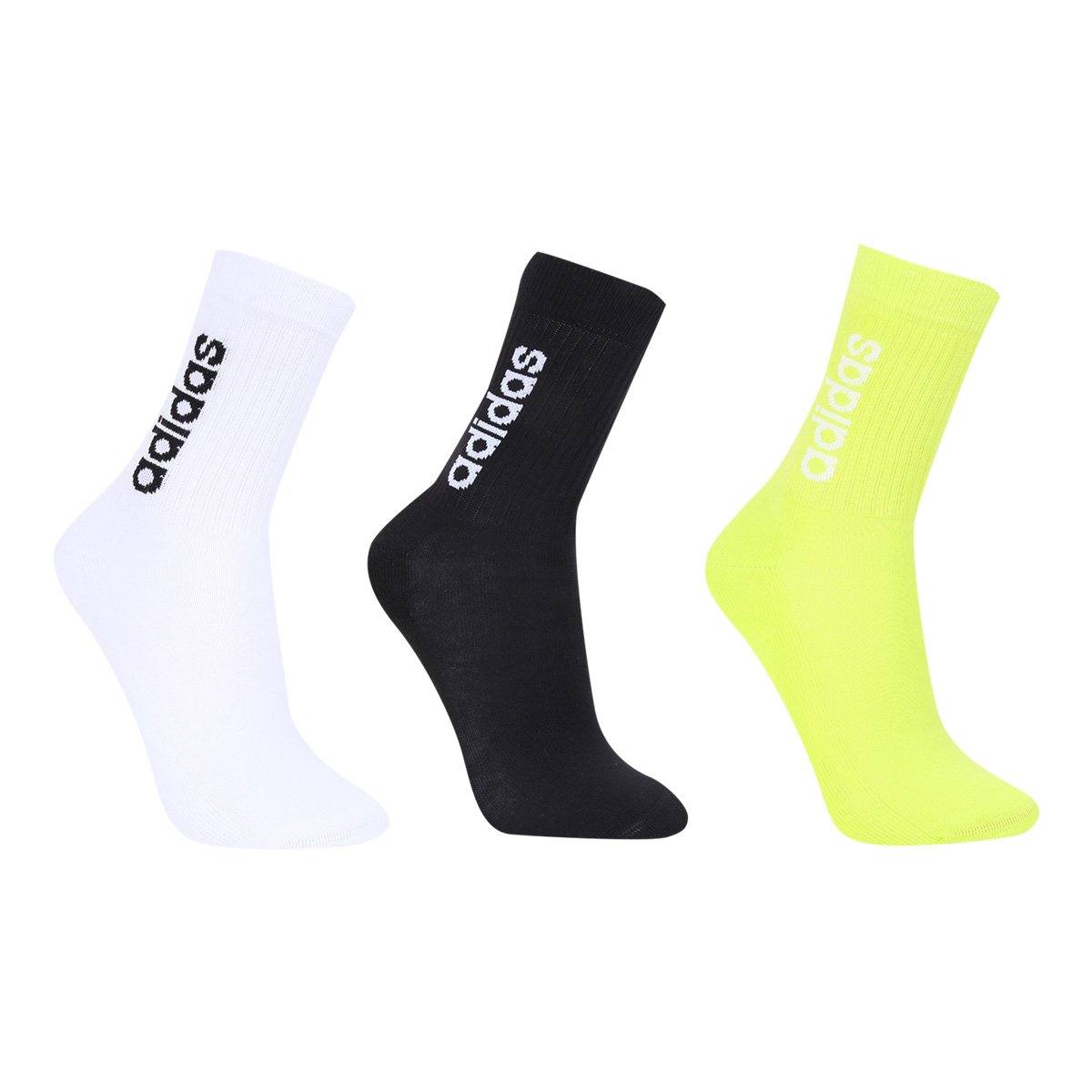Meia Adidas Cano Mèdio HC VT Crew 3 Pares