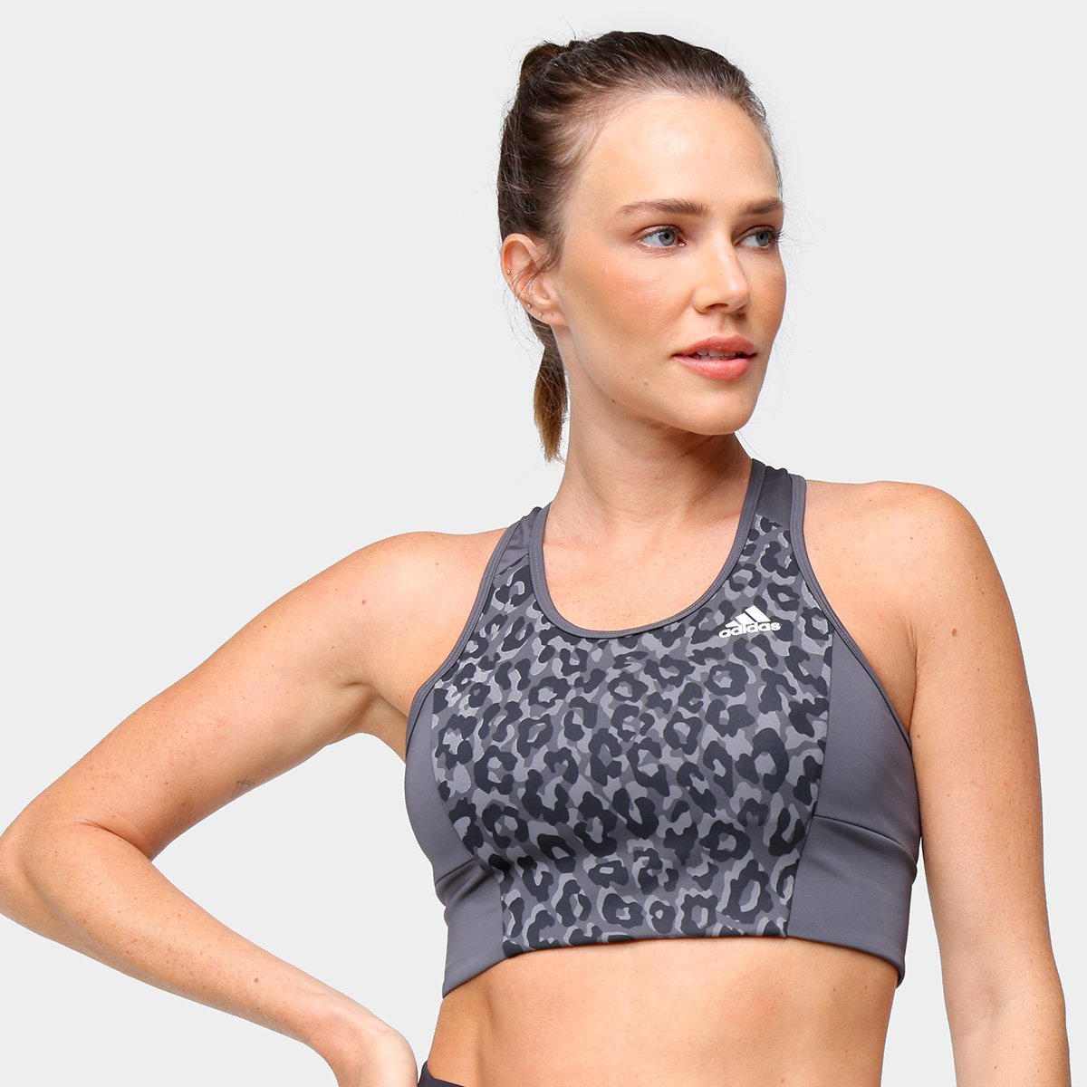 Top Adidas Leopard Média Sustentação