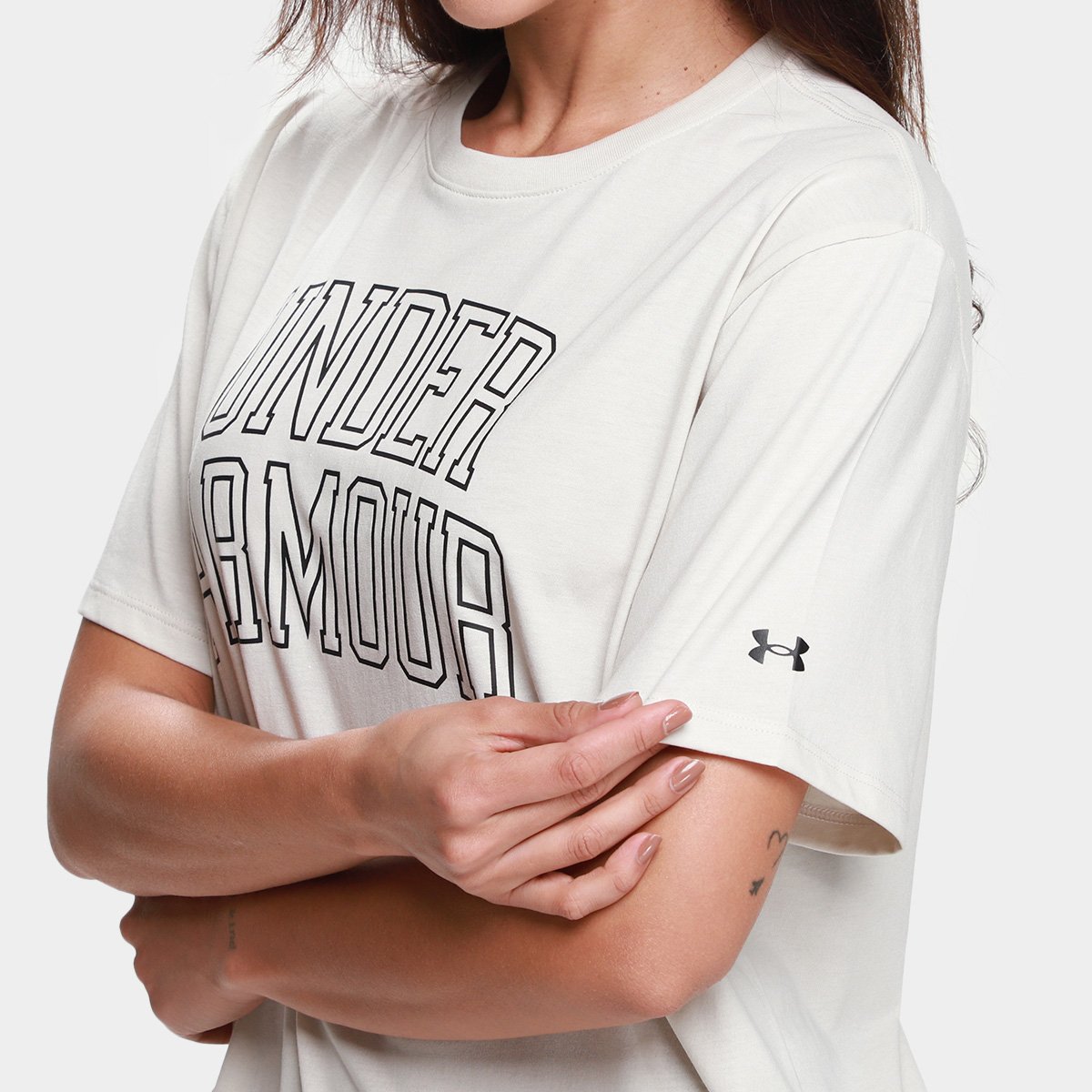 Camiseta Under Armour MC Rival OS Camp Feminina - Tam: P - 2