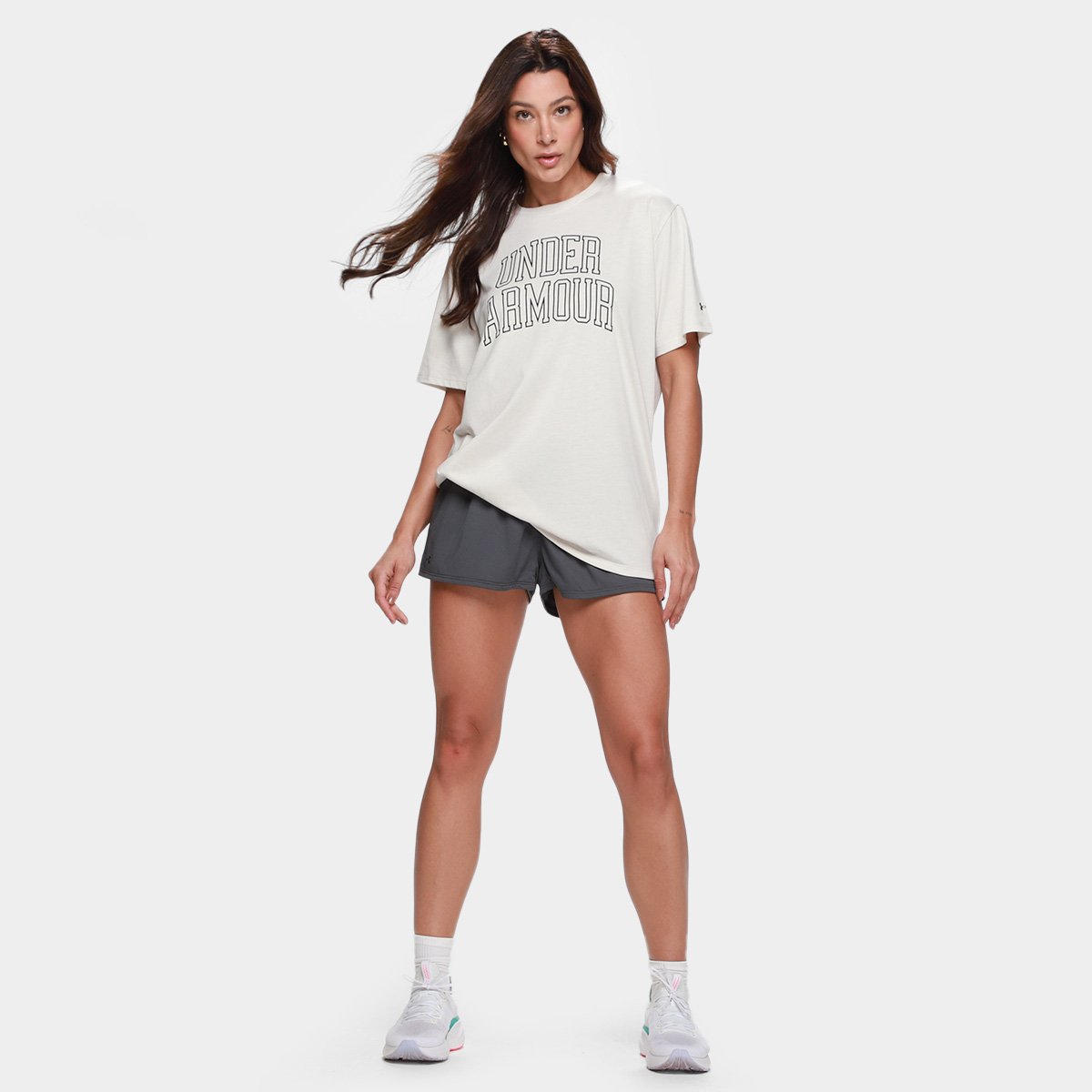 Camiseta Under Armour MC Rival OS Camp Feminina - Tam: P - 3