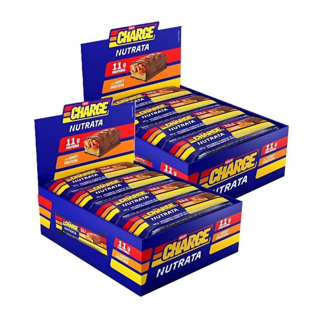 2x Barra de Proteína Charge Protein - Nestlé Nutrata 12 un.
