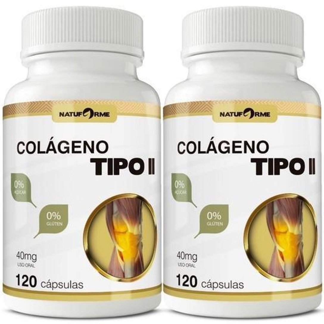 2x Colágeno 40mg Tipo 2 Natuforme 120 Cápsulas - Natural | Netshoes