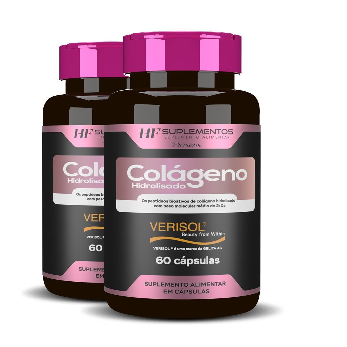 Kit 2x Colágeno Verisol Calcio HF 60 Cápsulas