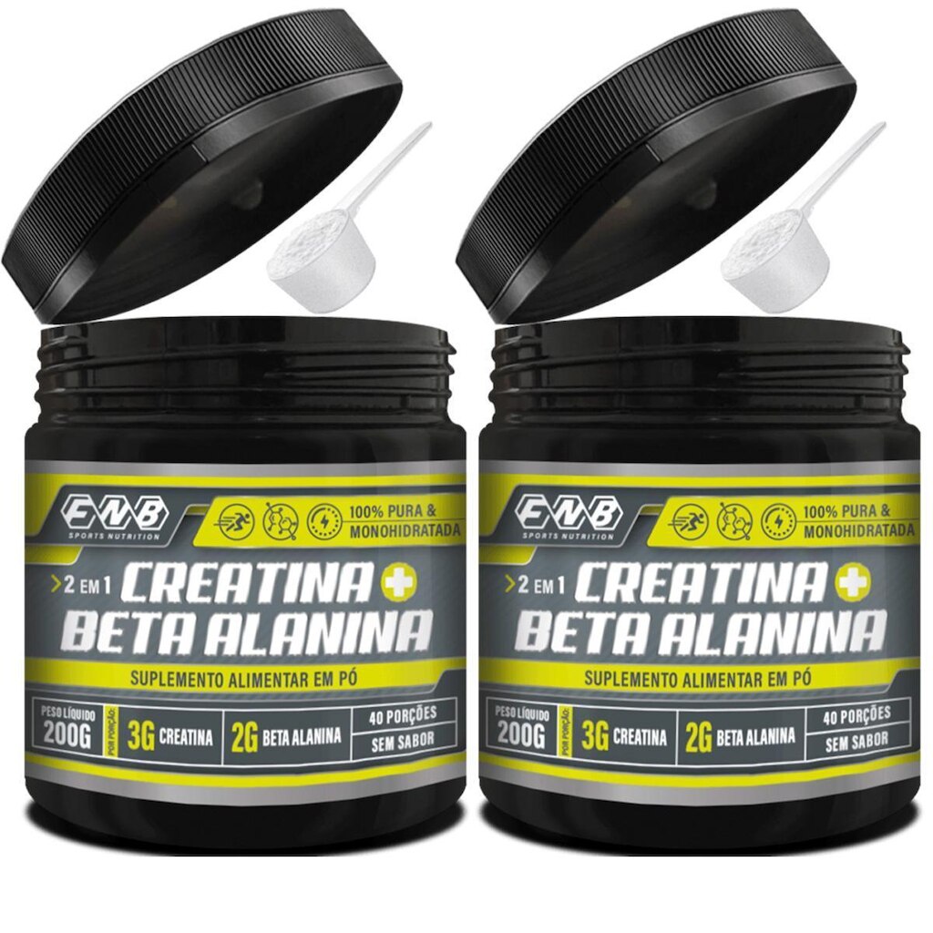 2x Fnb Creatina + Beta Alanina 100% Pura 200g - Flora nativa do Brasil