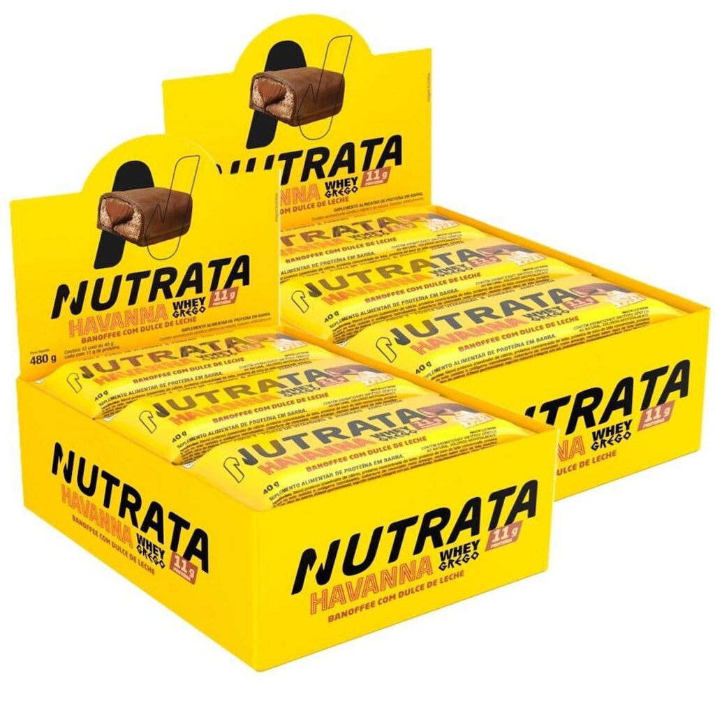 2x Grego Bar Banoffee com Doce de Leite - Nutrata 12 un.