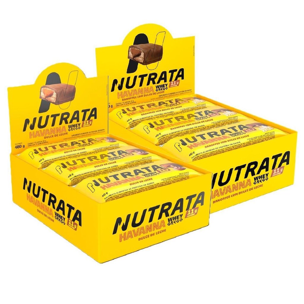 2x Grego Bar Banoffee e Havanna - Nutrata 12 un.