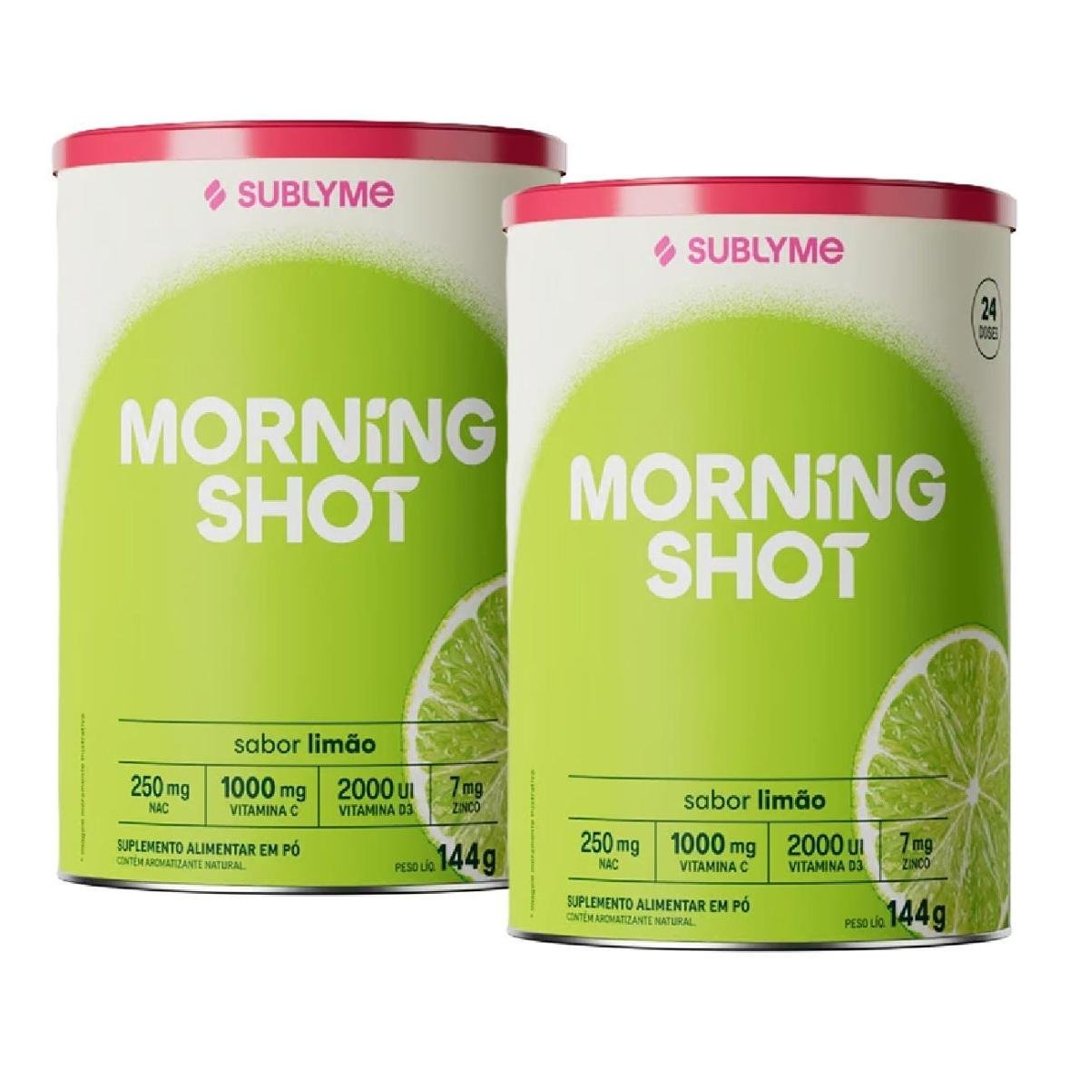 2x Morning Shot Limão - Sublyme 144g