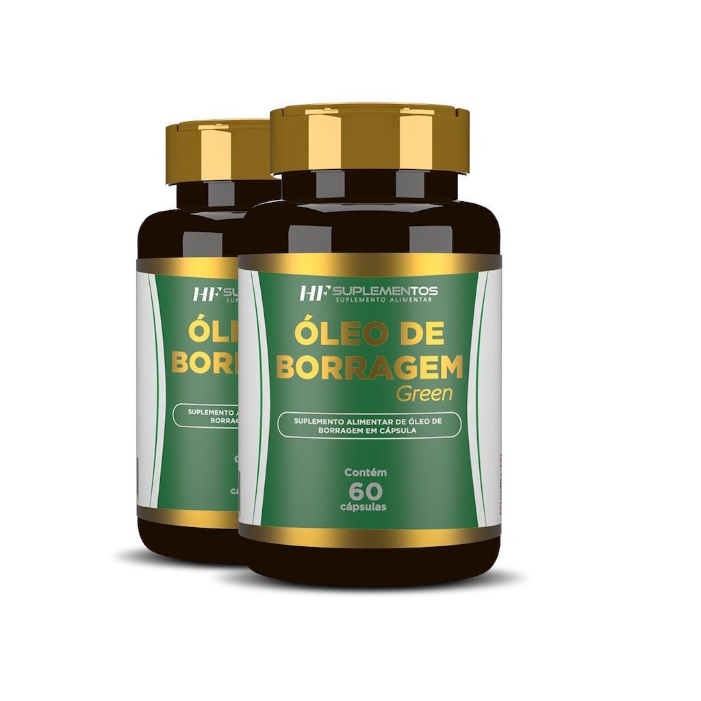 2X OLEO DE BORRAGEM GREEN  60 CAPS HF SUPLEMENTOS