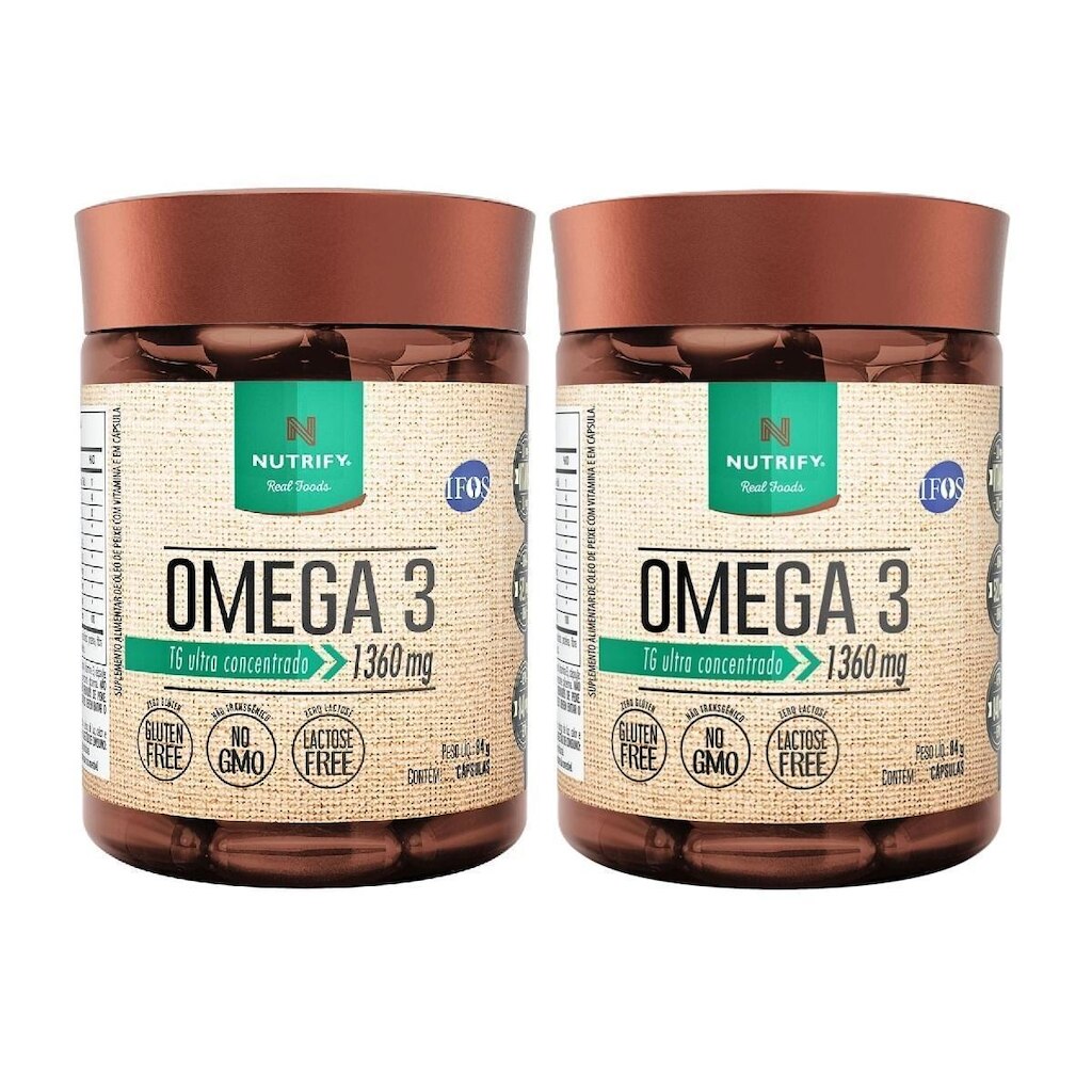 2x Ômega 3 Fish Oil - Nutrify 120 cápsulas
