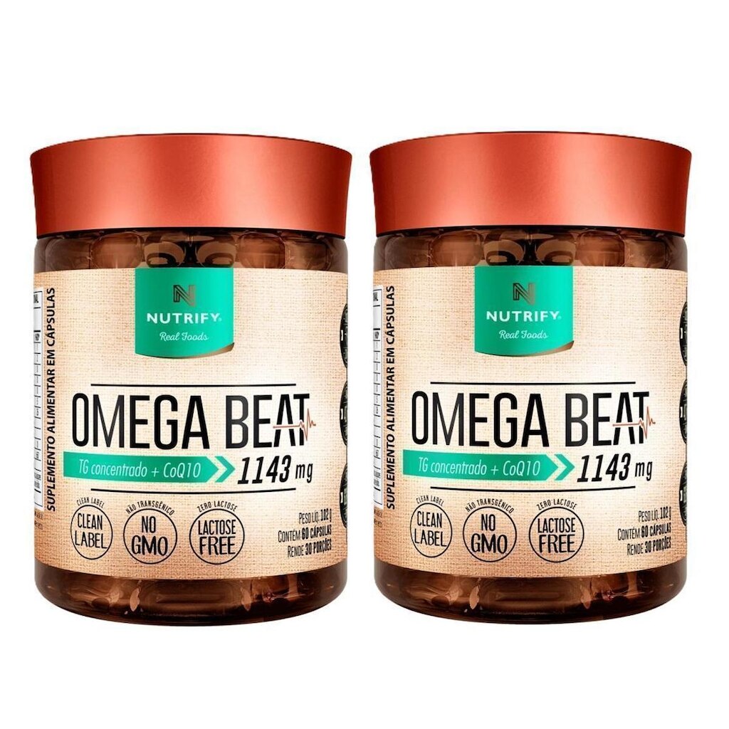 2x Ômega Beat - Nutrify 60 cápsulas