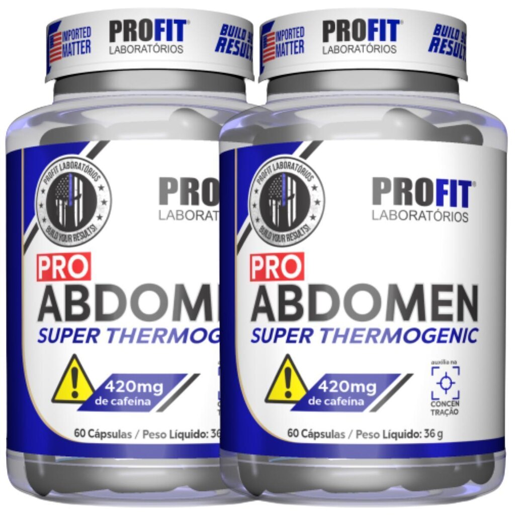 2X TERMOGÊNICO PRO ABDOMEN 60 CÁPSULAS PROFIT