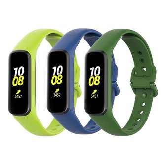 3 Pulseiras De Silicone Fit 2 R220 - Verde/Verde Limão/Azul