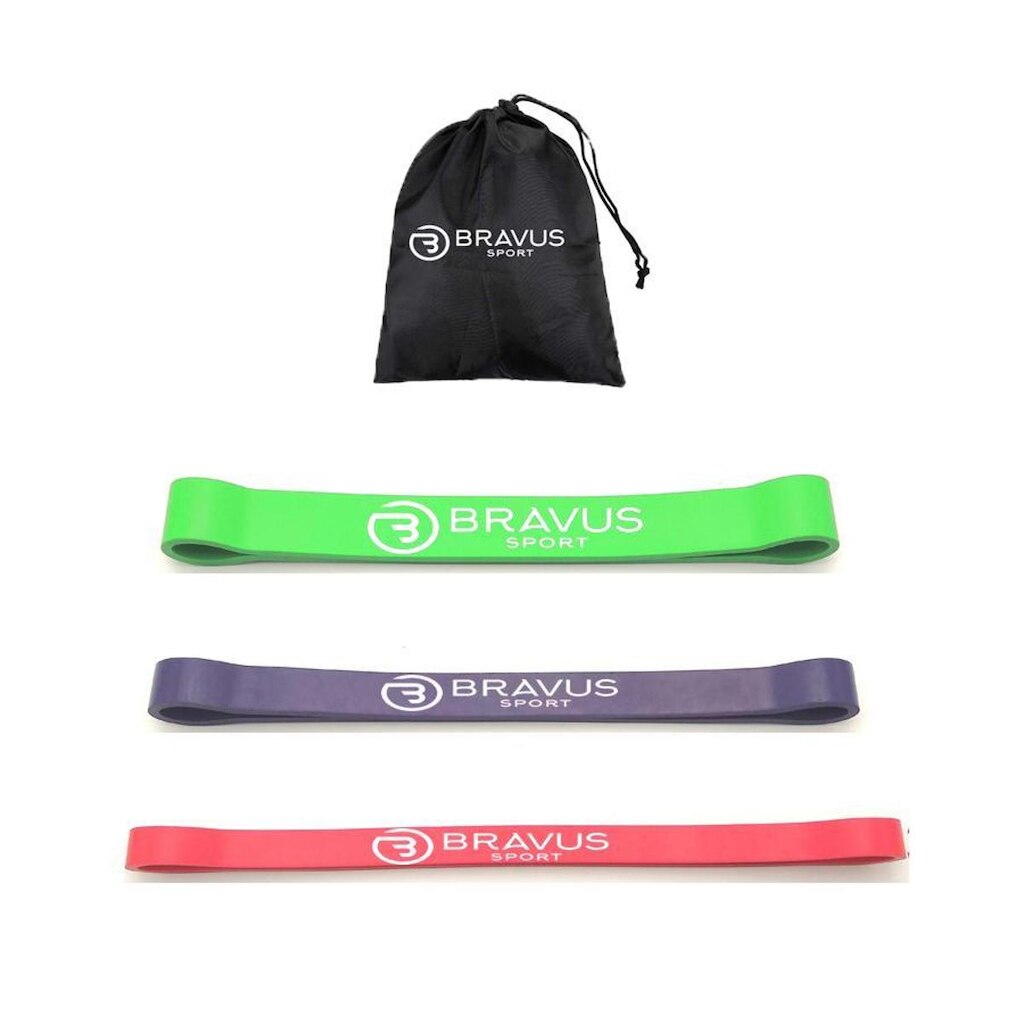 3 Super Mini Bands Forte, Super Forte e Super Extra Forte Bravus