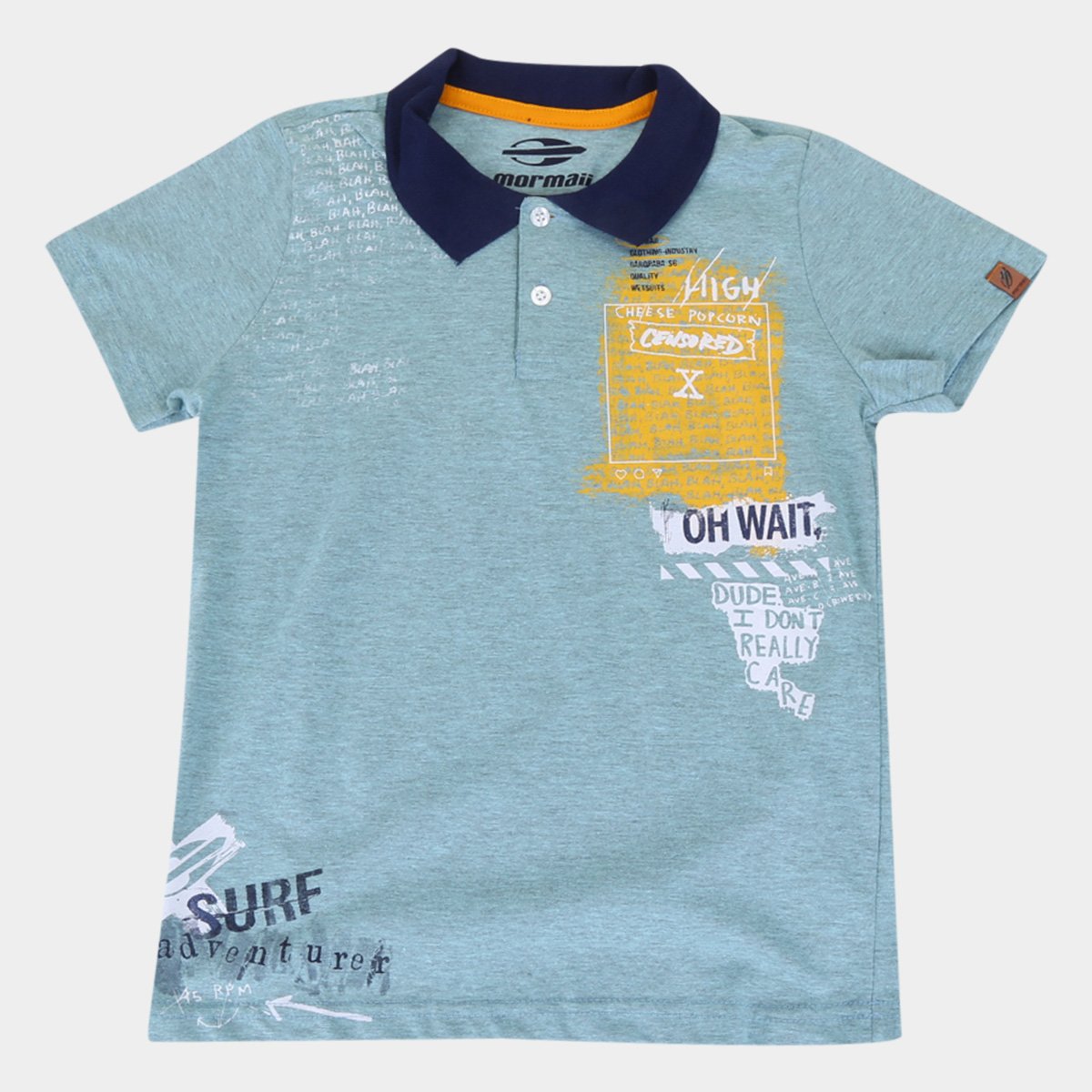 Camisa Polo Infantil Mormaii Estampada Masculina