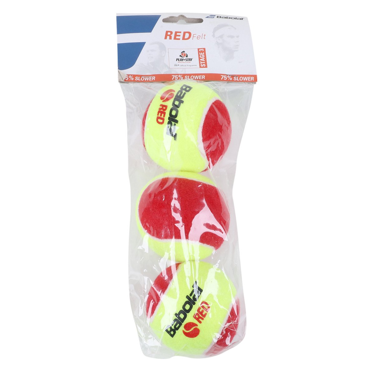 Kit Bola de Tênis Babolat Red Felt X3 Stage 3 c/ 3 Bolas